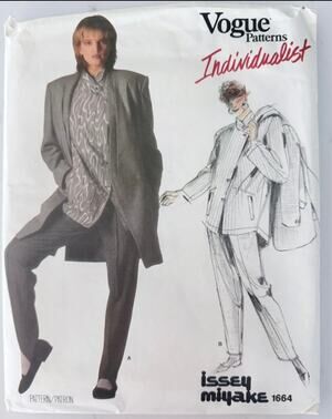 Issey Miyake Vogue Patterns Individualist #1664 Jacket Shirt Pants Designer Orig